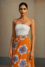 FLORAL  WRAP SKIRT - Image 3